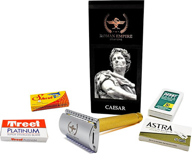 Roman Empire Shaving Caesar Gold Rasoio di Sicurezza